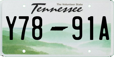 TN license plate Y7891A