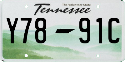 TN license plate Y7891C