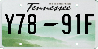 TN license plate Y7891F
