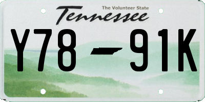 TN license plate Y7891K
