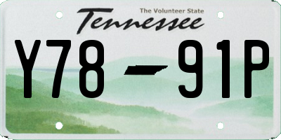 TN license plate Y7891P