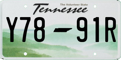 TN license plate Y7891R