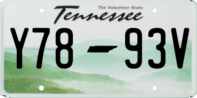 TN license plate Y7893V