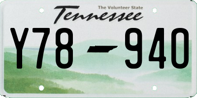TN license plate Y7894O