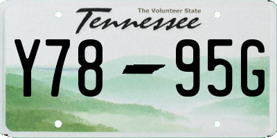 TN license plate Y7895G
