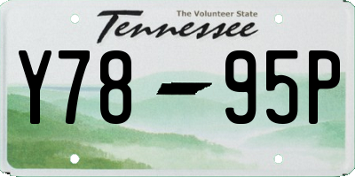 TN license plate Y7895P