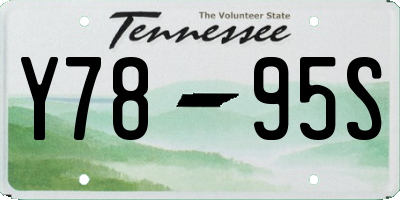 TN license plate Y7895S