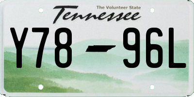TN license plate Y7896L
