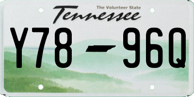 TN license plate Y7896Q