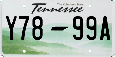 TN license plate Y7899A