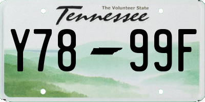 TN license plate Y7899F