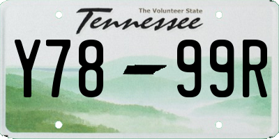 TN license plate Y7899R