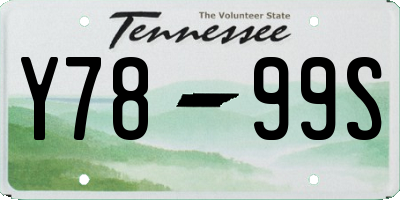 TN license plate Y7899S