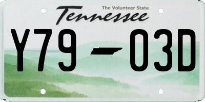 TN license plate Y7903D