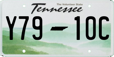 TN license plate Y7910C