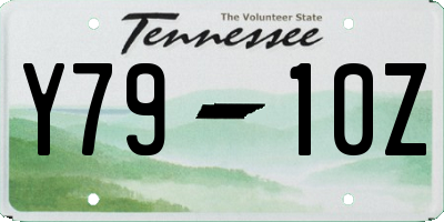 TN license plate Y7910Z