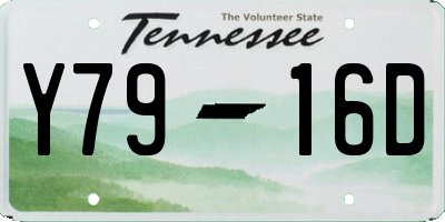 TN license plate Y7916D