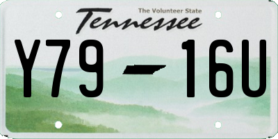 TN license plate Y7916U