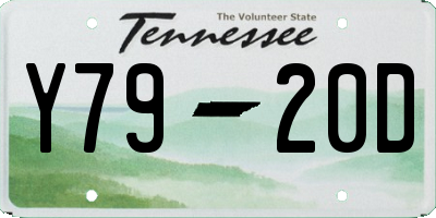 TN license plate Y7920D