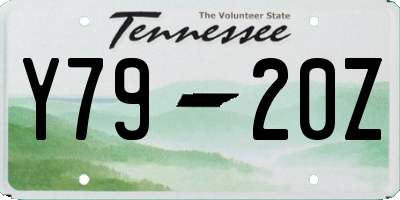 TN license plate Y7920Z