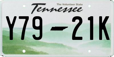 TN license plate Y7921K