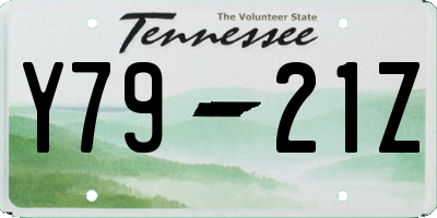 TN license plate Y7921Z
