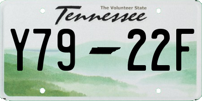 TN license plate Y7922F
