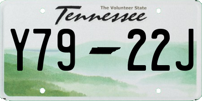 TN license plate Y7922J