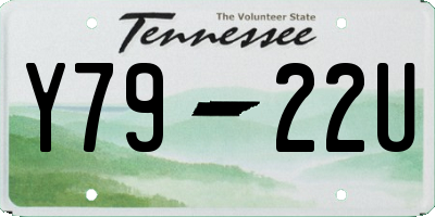 TN license plate Y7922U