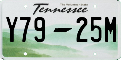 TN license plate Y7925M