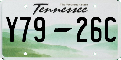 TN license plate Y7926C