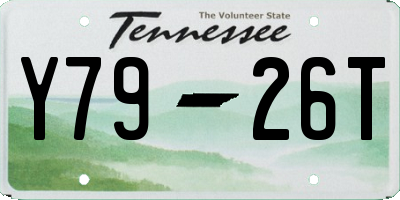TN license plate Y7926T