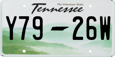TN license plate Y7926W