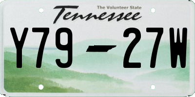 TN license plate Y7927W