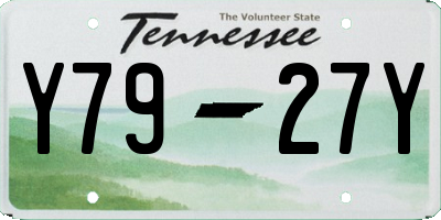 TN license plate Y7927Y