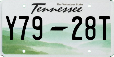 TN license plate Y7928T