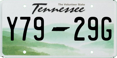TN license plate Y7929G