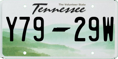 TN license plate Y7929W