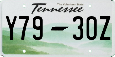 TN license plate Y7930Z