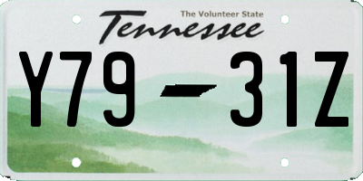 TN license plate Y7931Z