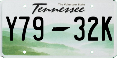 TN license plate Y7932K