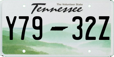 TN license plate Y7932Z