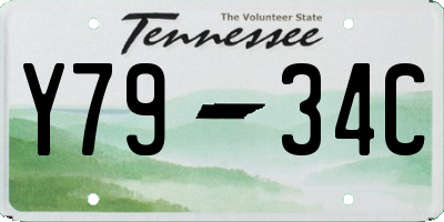 TN license plate Y7934C