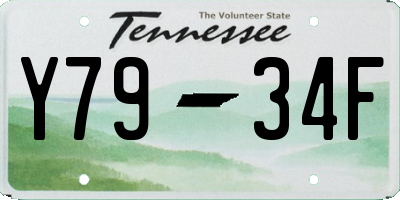 TN license plate Y7934F