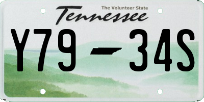 TN license plate Y7934S