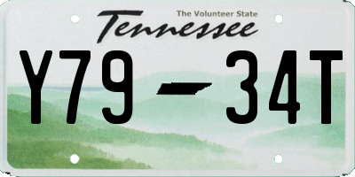 TN license plate Y7934T