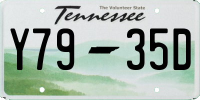 TN license plate Y7935D