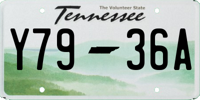 TN license plate Y7936A