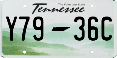 TN license plate Y7936C