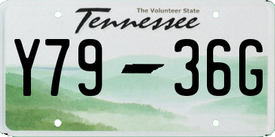 TN license plate Y7936G